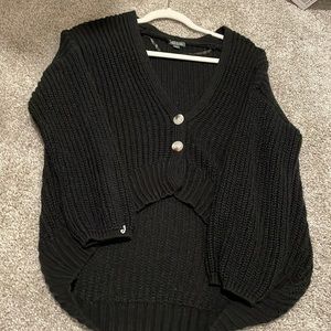 Black knit sweater cardigan size small